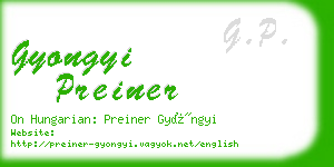 gyongyi preiner business card